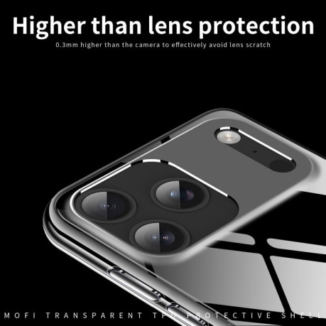 Ультратонкий чехол MOFI Ming Series для iPhone 17 Pro - прозрачный