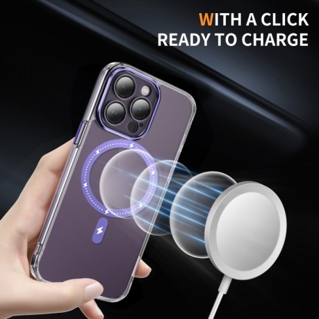 Чехол Airbag Shockproof MagSafe Phone Case для iPhone 12 Pro Max - фиолетовый