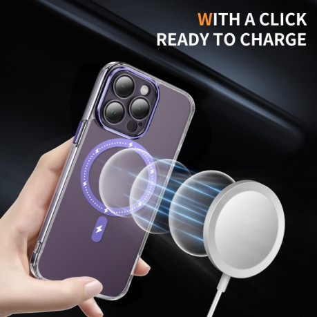 Чохол Clear Case MagSafe Simple Magnetiс для iPhone 15 Plus - фіолетовий