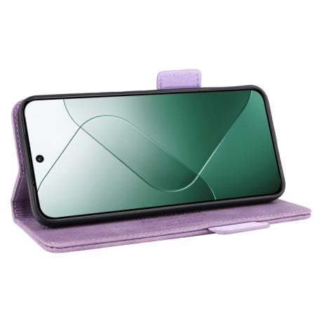 Чехол-книжка Magnetic Clasp Flip для Xiaomi 14 - фиолетовый