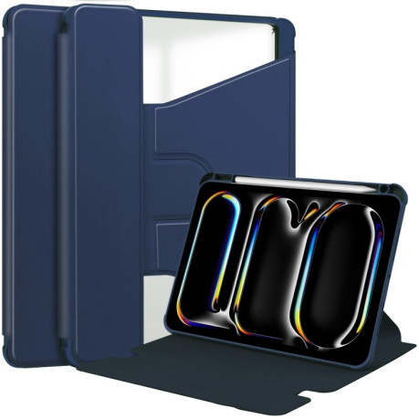 Чохол-книжка Transparent Rotation Smart Leather для iPad Pro 13 2024 - синій