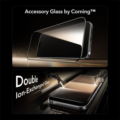 Защитное стекло ESR UltraFit Armorite Pro Tempered Glass на iPhone 16 Pro / 17 - Transparent