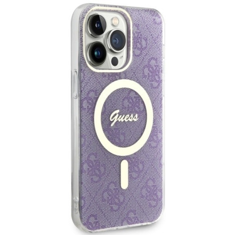 Оригінальний чохол Guess 4G MagSafe для iPhone 14 Pro Max - purple