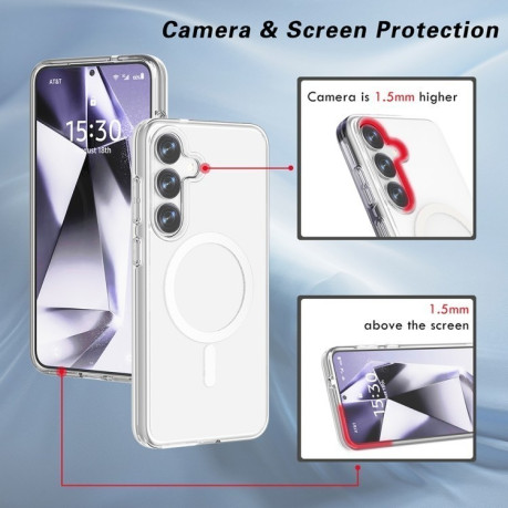 Протиударний чохол Terminator Style Transparent MagSafe Magnetic для Samsung Galaxy S25+ 5G - прозорий