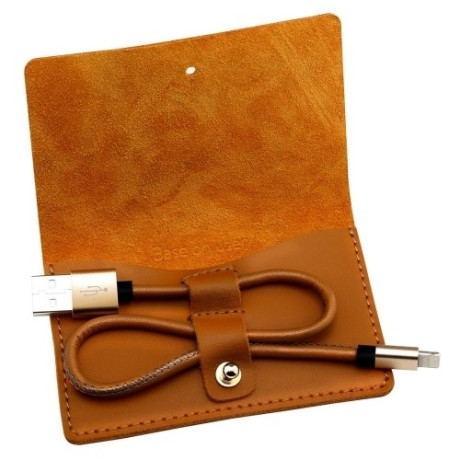 Кабель Lightning в кожаном конверте Baseus 30cm Vina Series для iPhone, iPad