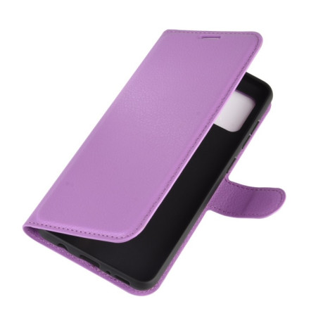 Чехол-книжка Litchi Texture на Samsung Galaxy A31 - фиолетовый