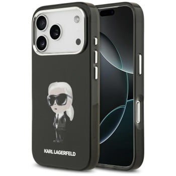 Оригинальный чехол Karl Lagerfeld IML Aquarelle Karl &amp; Logo с MagSafe на iPhone 17 Pro - Black