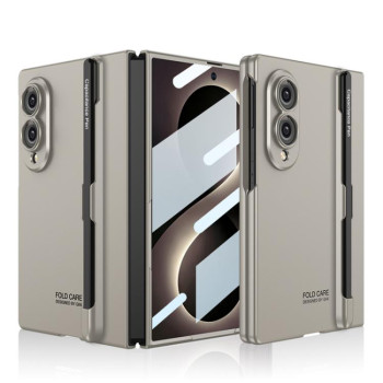 Чохол-книжка KK Integrated Ultra-thin Full Coverage Phone Flip Case with Pen Slot на Samsung Galaxy Fold8 5G — титаново-сірий