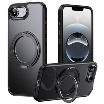 Противоударный чехол с подставкой на 360 град с MagSafe на iPhone 16e - черный