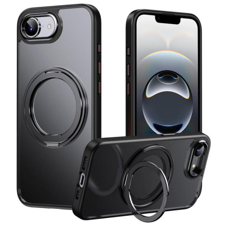 Ударозахисний чохол 360 Rotating MagSafe Magnetic Frosted на iPhone 16e - чорний