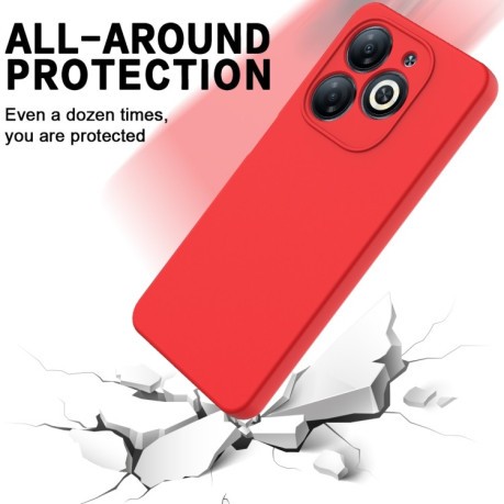 Силиконовый чехол Solid Color Liquid Silicone на Infinix Smart 8 HD / Smart 8 Pro - красный