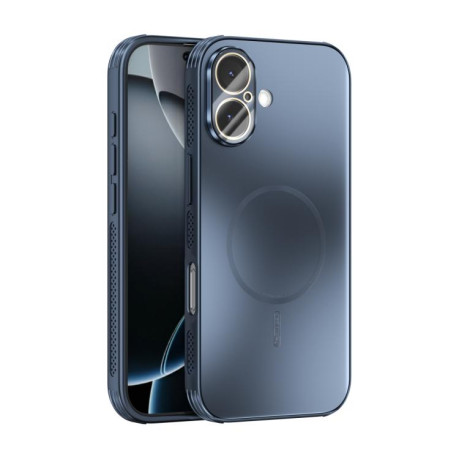 Противоударный чехол ABEEL Heat Dissipation Frosted MagSafe для iPhone 17 - синий