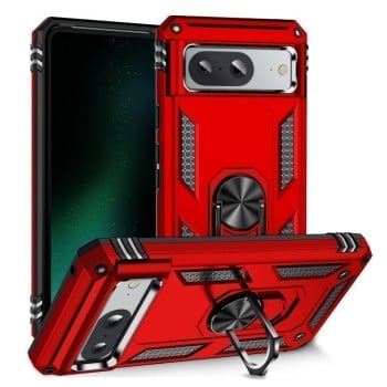 Чехол HMC с поворотным 360 держателем на Google Pixel 8a - красный