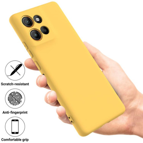 Силіконовий чохол Solid Color Liquid Silicone Motorola Moto G15 Power - жовтий