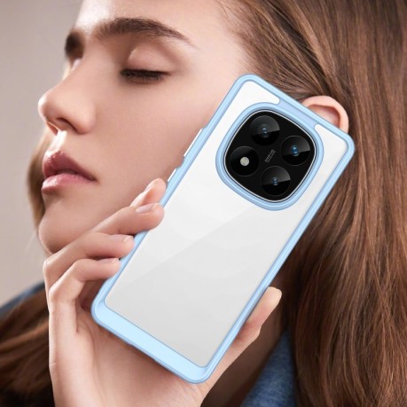 Противоударный чехол Colorful Acrylic Series для Xiaomi Redmi Note 14 Pro+ 5G - синий