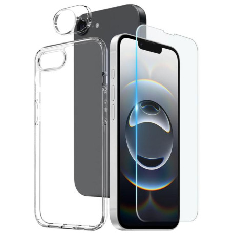 Чохол NORTHJO 3 in 1 для iPhone 16e - прозорий