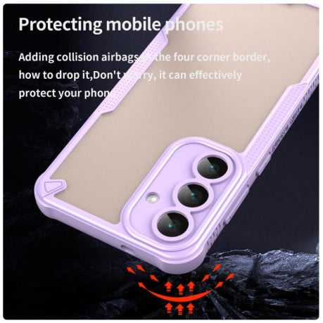 Противоударный чехол Armor Glaze гибрид на Samsung Galaxy S25 FE 5G - фиолетовый