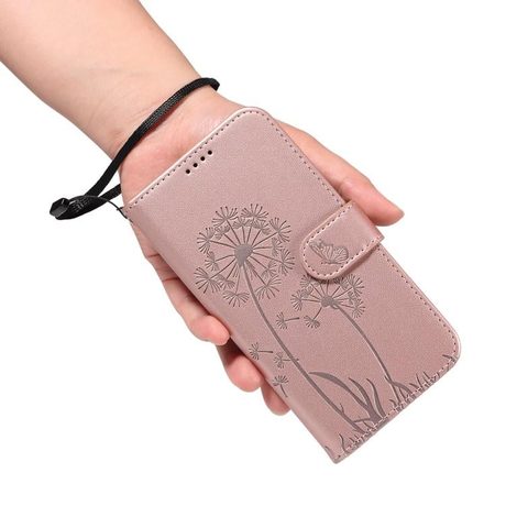 Чехол-книжка Dandelion Embossed Pattern Flip Leather для Xiaomi Redmi K90/Poco F8 Pro — розовое золото