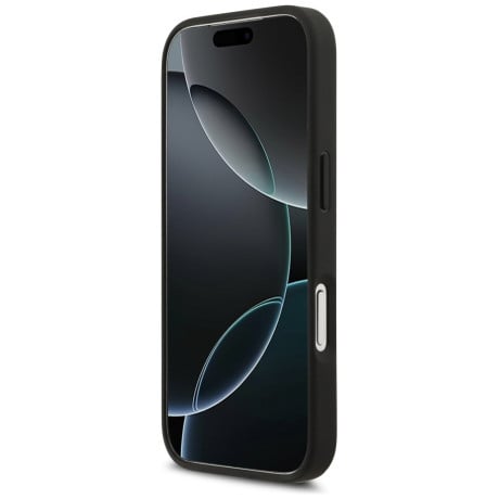 Оригінальний чохол Karl Lagerfeld Grained Pattern&amp;Logo з MagSafe на iPhone 17 Pro - Black