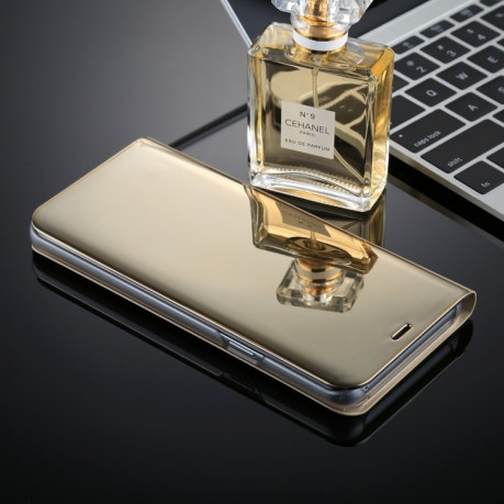 Чехол- книжка Clear View  на Samsung Galaxy S9+/G965 Electroplating Mirror золотой