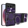 Чехол со шторкой камеры CD фактурой и подставкой на OnePlus Nord 4 5G - фиолетовый