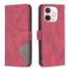 Чохол-книжка з фактурою Rhombus та магнітним хлястиком на OPPO A5 Pro 5G - червоний