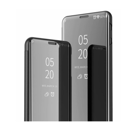 Чехол книжка Clear View на Samsung Galaxy A11/M11 Electroplating Mirror-черный