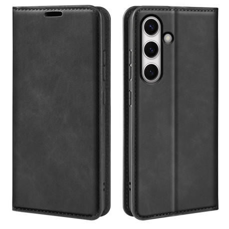Чохол-книжка Retro Skin Feel Business Magnetic для Samsung Galaxy S24 FE 5G - чорний