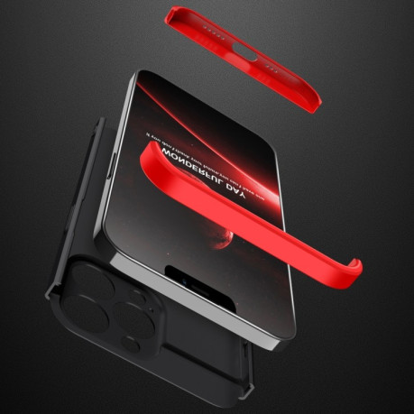 Чохол протиударний GKK Three Stage Splicing на iPhone 13 Pro - чорно-червоний