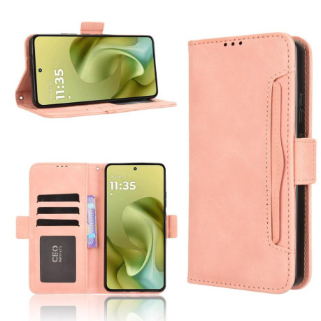 Чехол-книжка Skin Feel Calf на Motorola Moto G86 Power 5G - розовый