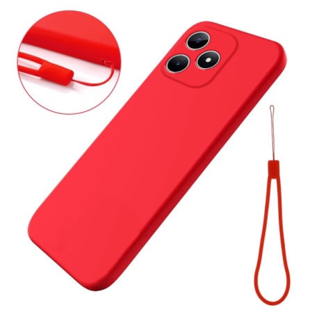 Силиконовый чехол Solid Color Liquid Silicone на Realme Note 50 - красный