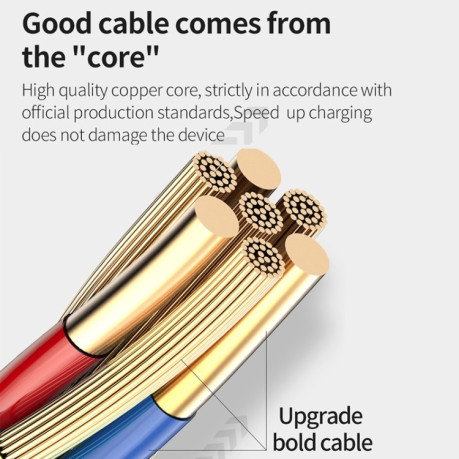Нервний сертифікований кабель TOTUDESIGN BPDA-03 Aurora Series USB-C/Type-C to 8 Pin PD Fast Charging MFI для iPhone iPad