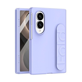 Чехол Escase с ремешком на руку и плёнкой на шарнир на Samsung Samsung Galaxy Fold8 5G — фиолетовый