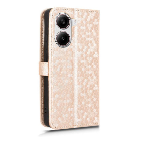 Чехол-книжка Honeycomb Dot для Xiaomi Poco X7 Pro 5G - золотой