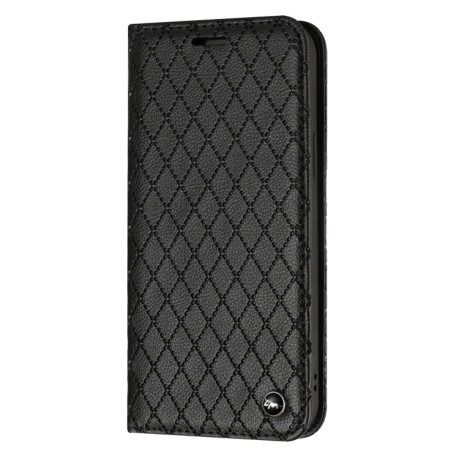 Чехол-книжка RFID Diamond Lattice для iPhone 14/13 - черный