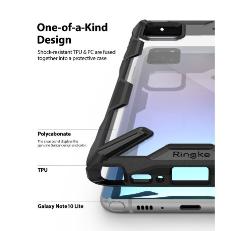 Оригінальний чохол Ringke Fusion X для Samsung Galaxy Note 10 Lite black (FUSG0047)