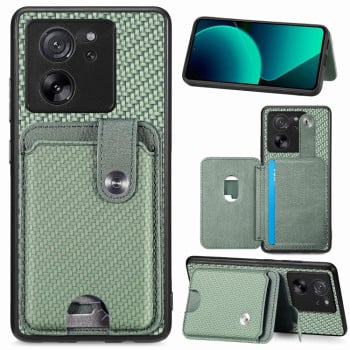 Протиударний чохол Card Wallet Kickstand Back для Xiaomi 13T / 13T Pro - зелений
