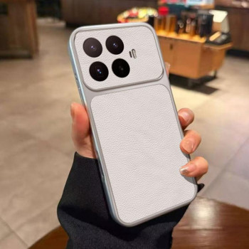 Чехол Large Window Leather Textured Coated TPU на Xiaomi 17T 5G — белый