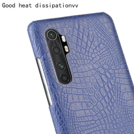 Ударопрочный чехол Crocodile Texture на Xiaomi Mi Note 10 Lite - синий