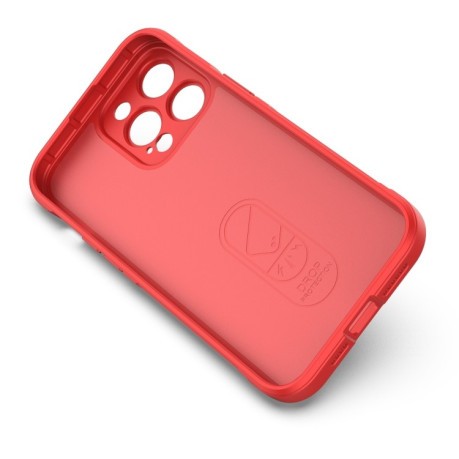 Силиконовый чехол Magic Flannel для iPhone 14 Pro Max - винно-красный