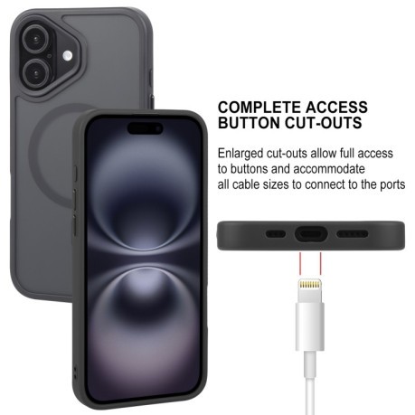 Чехол GEBEI Skin Feel MagSafe Magnetic для iPhone 16 - черный