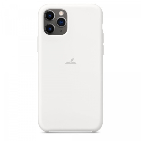 Силиконовый чехол Silicone Case White на iPhone 11 Pro Max-премиальное качество