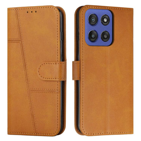 Чехол-книжка Stitching Calf Texture для Motorola Edge 60 Fusion - желтый