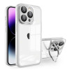 Протиударний чохол Invisible Lens Bracket Matte для iPhone 15 Pro Max - сріблястий