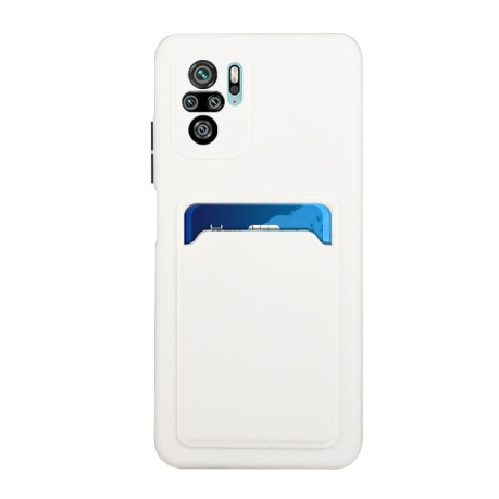 Противоударный чехол Card Slot Design на Xiaomi Redmi Note 10/10s/Poco M5s - белый