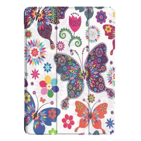 Чехол Cross Texture Painting Butterfly Three-folding для iPad 9.7 2017/2018