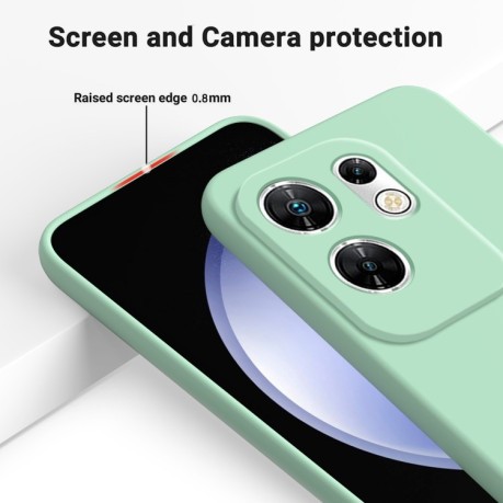 Силиконовый чехол Solid Color Liquid Silicone на Infinix Zero 30 4G - зеленый