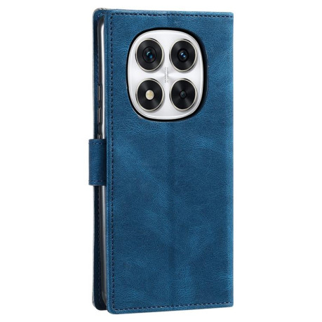 Чехол-книжка с мягким покрытием Skin Feel и магнитной застёжкой на Redmi Note 14 Pro 4G - синий