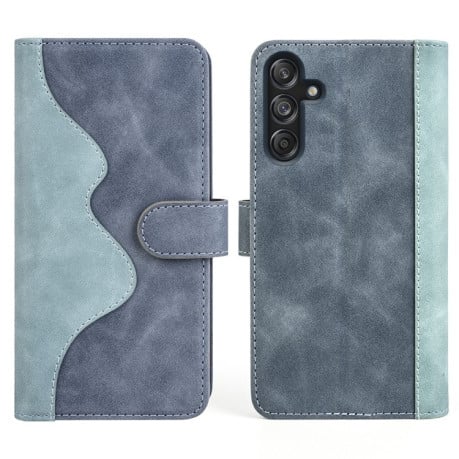 Чехол-книжка Stitching Horizontal Flip Leather для Samsung Galaxy M55 5G - синий