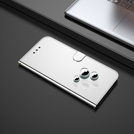 Чехол-книжка Lmitated Mirror для Xiaomi Redmi A1+/A2+ - серебристый